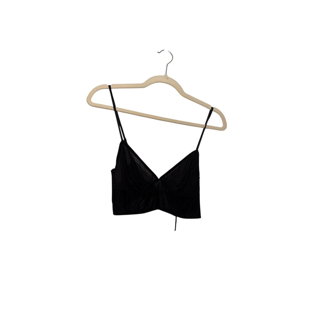 Kiki de Montparnasse Black Longline Wireless Bra Adjustable Straps Size L